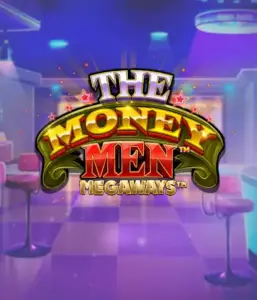 Immerse yourself the dynamic world of The Money Men Megaways game by Pragmatic Play, featuring a bold logo with glittering stars on a stylish casino setting. This image portrays the glamour and excitement of casino gaming with its striking design and colorful ambiance. Perfect for slot game lovers looking for a taste of Vegas. 