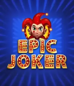 Experience the energetic world of Epic Joker slot by Relax Gaming, showcasing a playful joker with a vivid hairstyle against a dazzling blue background. This image depicts the light-hearted spirit of classic slots, ideal for players who enjoy a nostalgic touch, providing a delightful gaming experience.