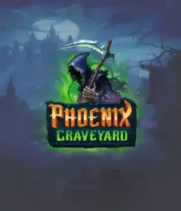 ELK Studios' Phoenix Graveyard game screen, showcasing the mystical graveyard and the legendary phoenix rising from the ashes. The visual highlights the slot's dynamic reel expansion mechanism, coupled with its beautifully crafted symbols and gothic theme. The design reflects the game's mythological story of resurrection, making it enticing for those drawn to legends.