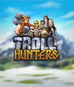 Enter the realm of "Troll Hunters," where valiant Viking warriors stand ready to confront their foes. The logo features a pair of Vikings, male and female, equipped with weapons, with a frosty mountainous backdrop. They exude strength and courage, symbolizing the spirit of the game's adventurous theme.